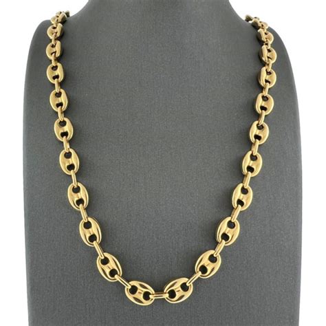 22 inch gucci link necklace|men's gucci link gold chain.